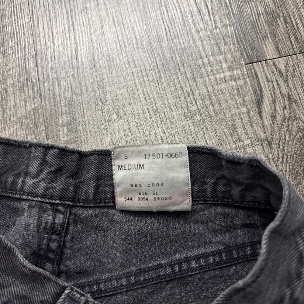 Vintage 90s Levi’s 501 Black Denim Button Fly Jeans Made in USA - Picture 7 of 13